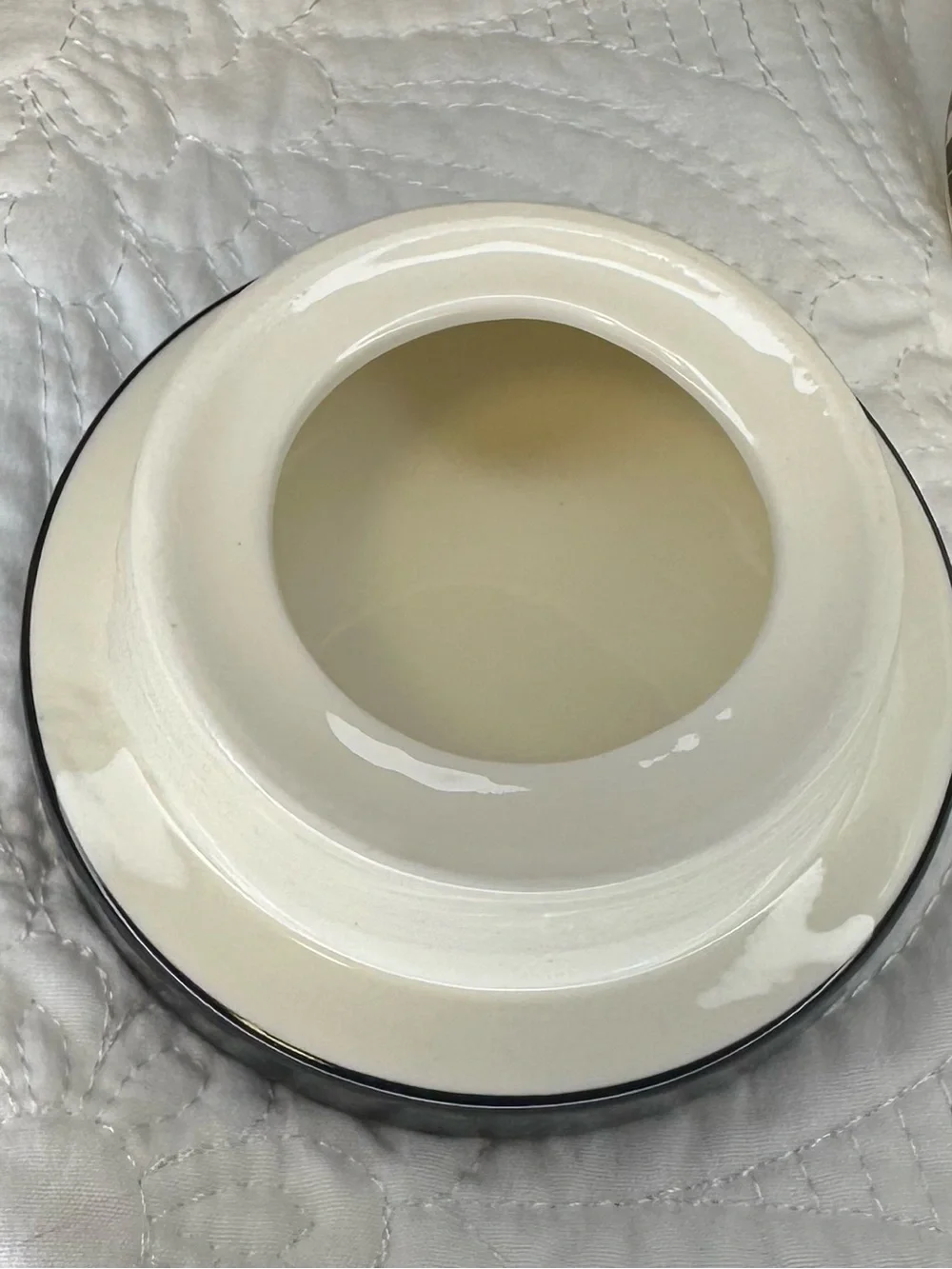🖤 👻 🎃 New Anthropologie Bistro Tile Halloween Tricks Canister White 🖤 👻 🎃